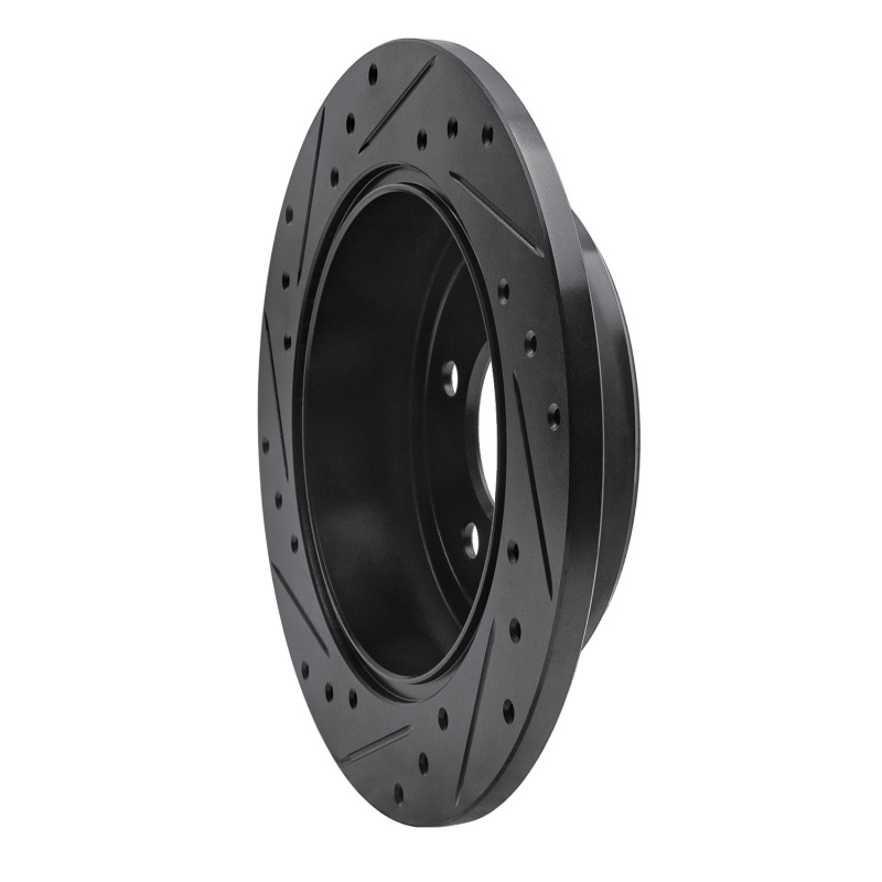 Chrysler Town & Country Brake Rotor (1) - Rear Right - R1 Concepts - Drilled & Slotted - Black - `97-`07